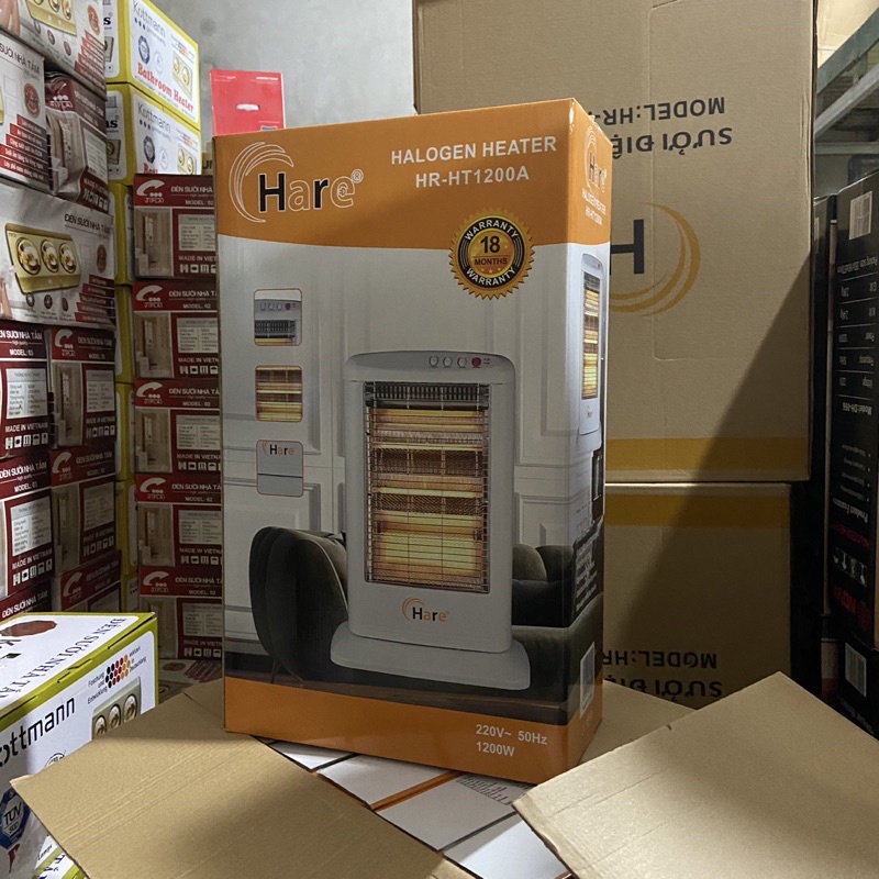 ☀️Sưởi Phòng 2 Bóng-3 Bóng Hare-Thiết Kế Nhỏ Gọn-Làm Ấm Nhanh-Không Khô Da-Bảo Hành 12 Tháng