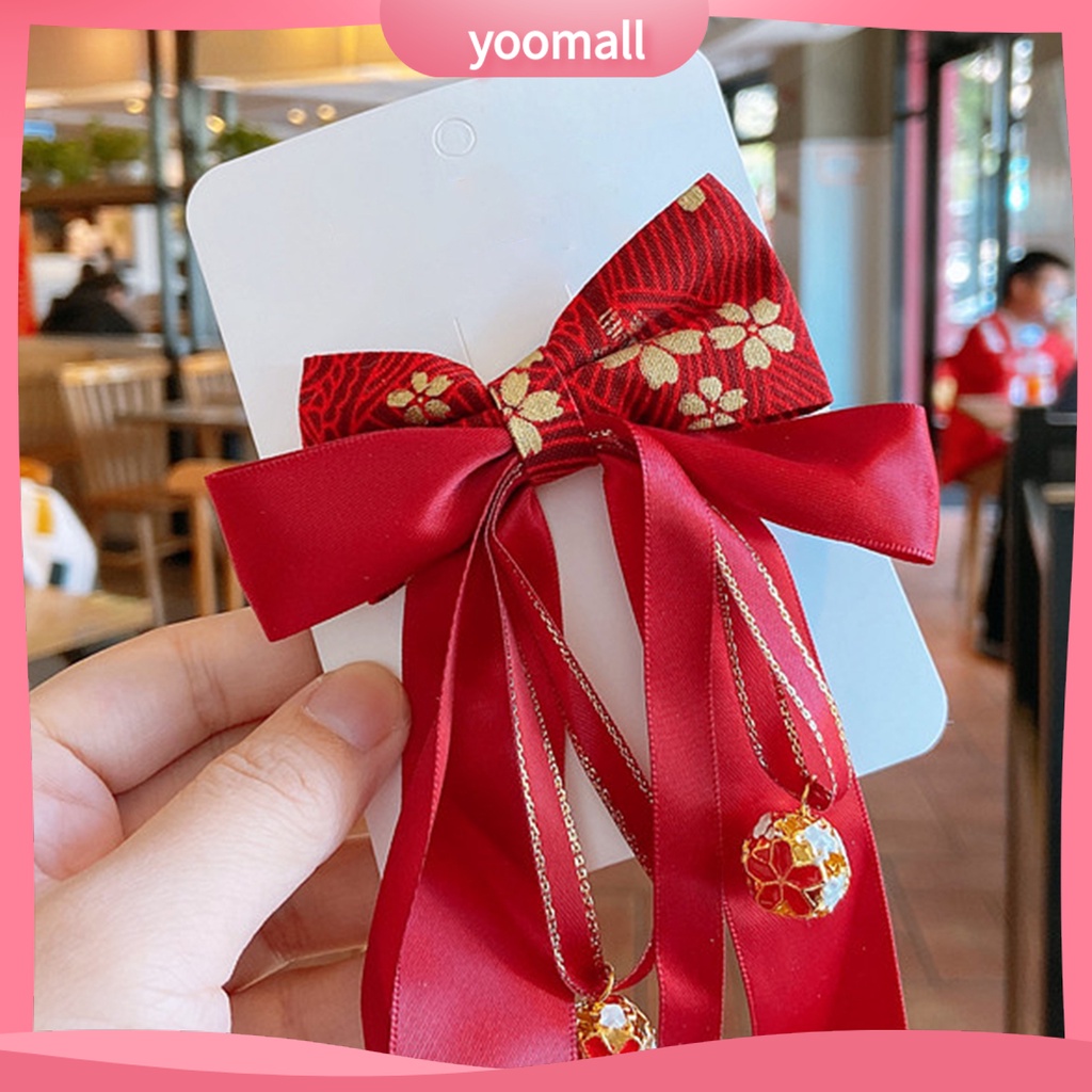 Kẹp Tóc Tua Rua Phong Cách Trung Hoa Cổ Điển Mừng Năm Mới Cho Bé Gái