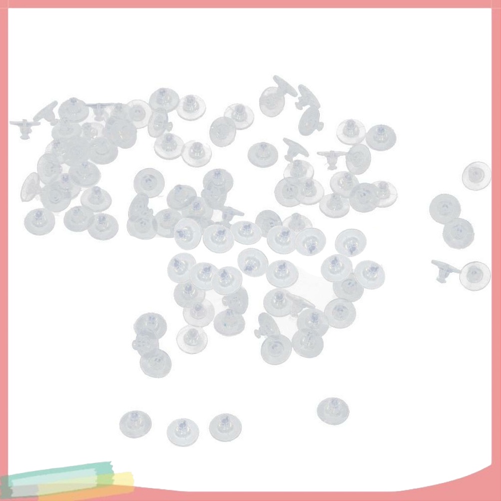 Set 100 miếng silicon dạng đuôi bông tai chống bít lỗ tiện lợi
