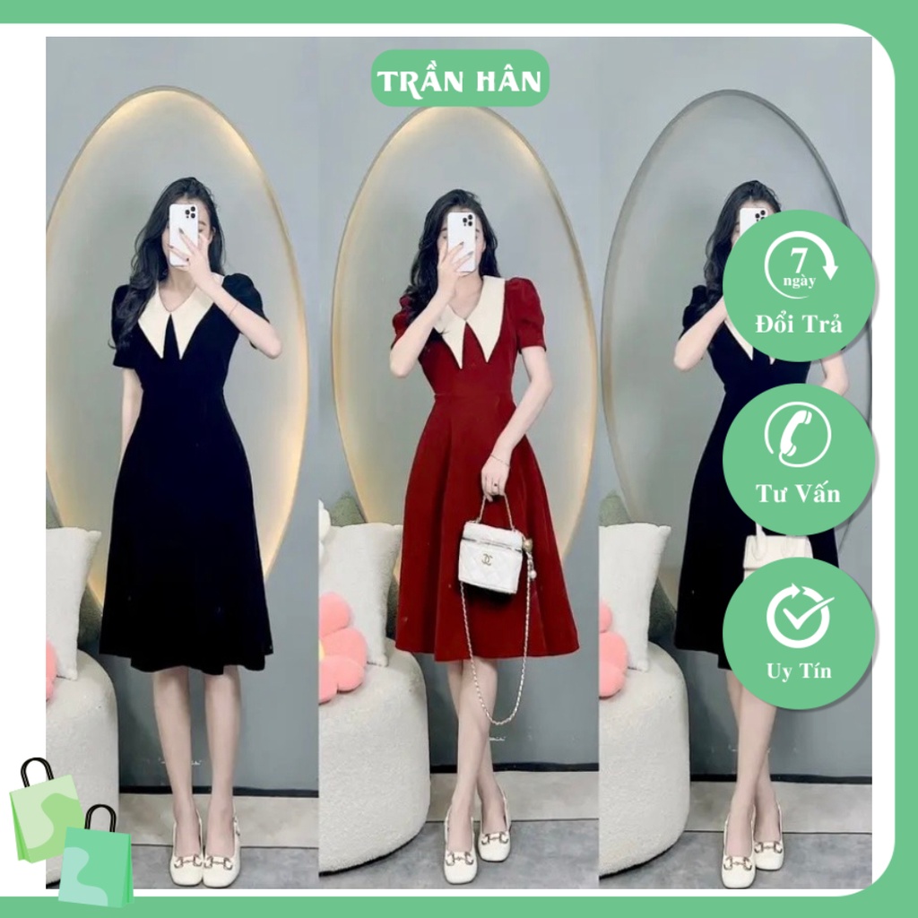 ĐẦM NHUNG CỔ BE NHỌN 3007681