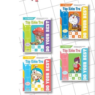 Gói 10 cuốn Tập Kiểm Tra cao cấp KTBOOK ĐL 80 giấy trắng cao cấp không lem (10 cuốn/gói)