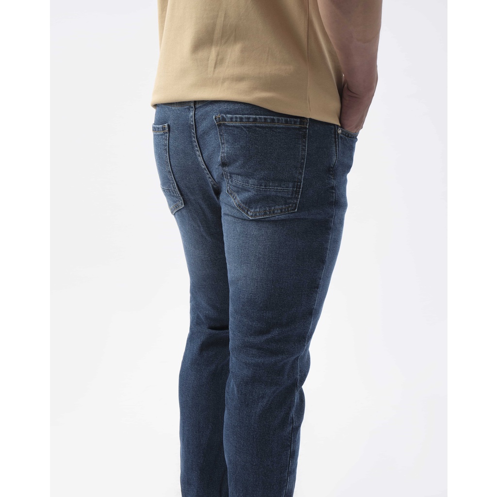 Quần jean nam xanh cao cấp MENFIT 0404 chất denim co giãn nhẹ 2 chiều, chuẩn form, thời trang