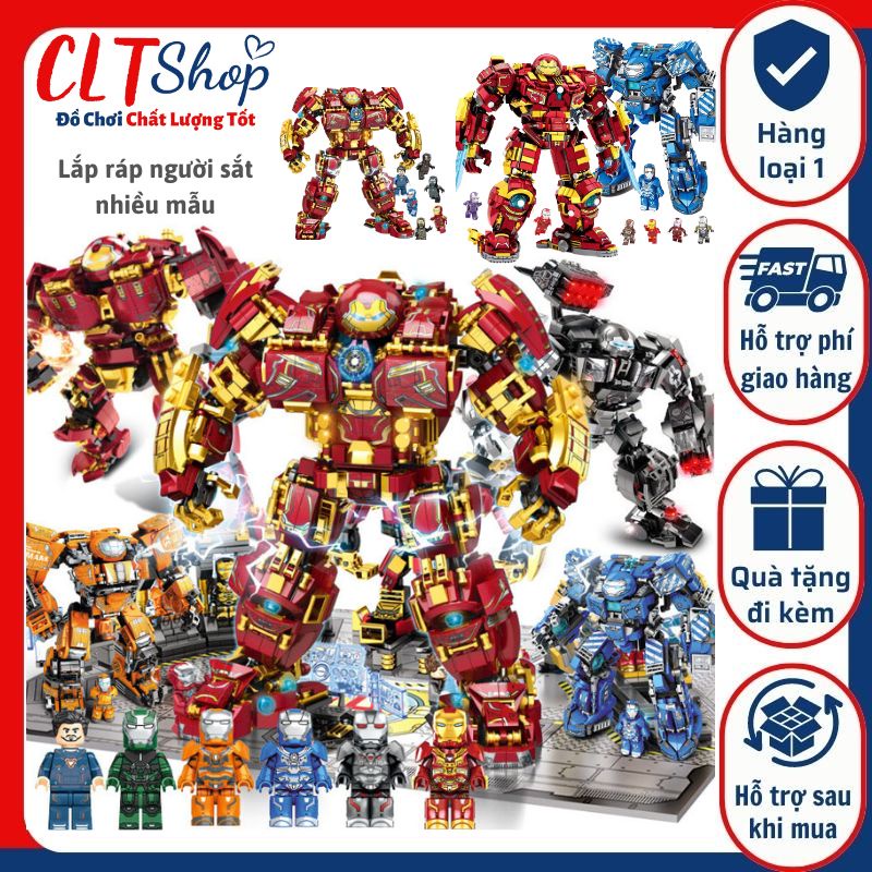 Đồ chơi lego iron man hulkbuster lắp ráp người sắt nhiều màu nhiều mẫu siêu anh hùng marvel avengers CLTshop