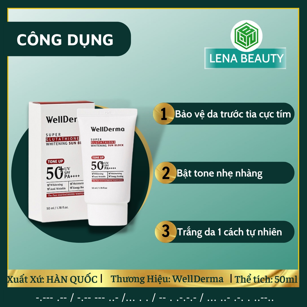 Kem Chống Nắng Up Tone WellDerma Tone Up SPF50+ PA++++ 50ml