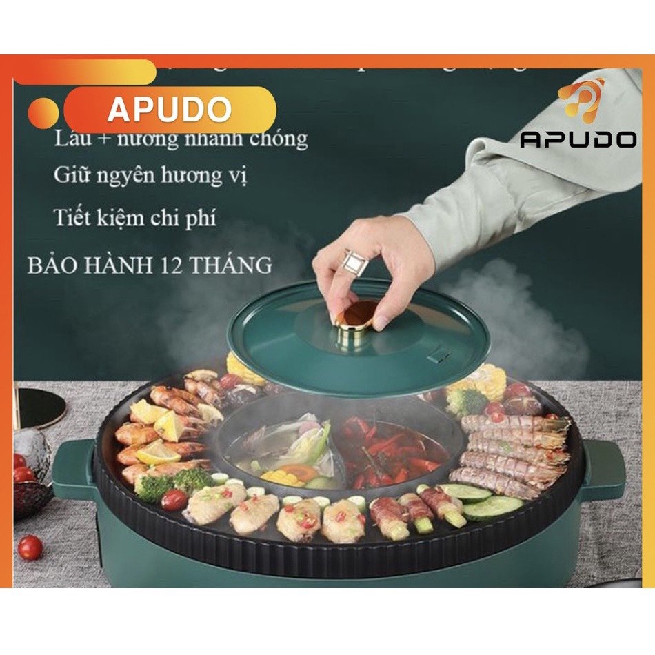 BẾP LẨU NƯỚNG KẾT HỢP 2 TRONG 1, VỪA LẨU VỪA NƯỚNG HÀNG CHÍNH HÃNG, lẩu nướng
