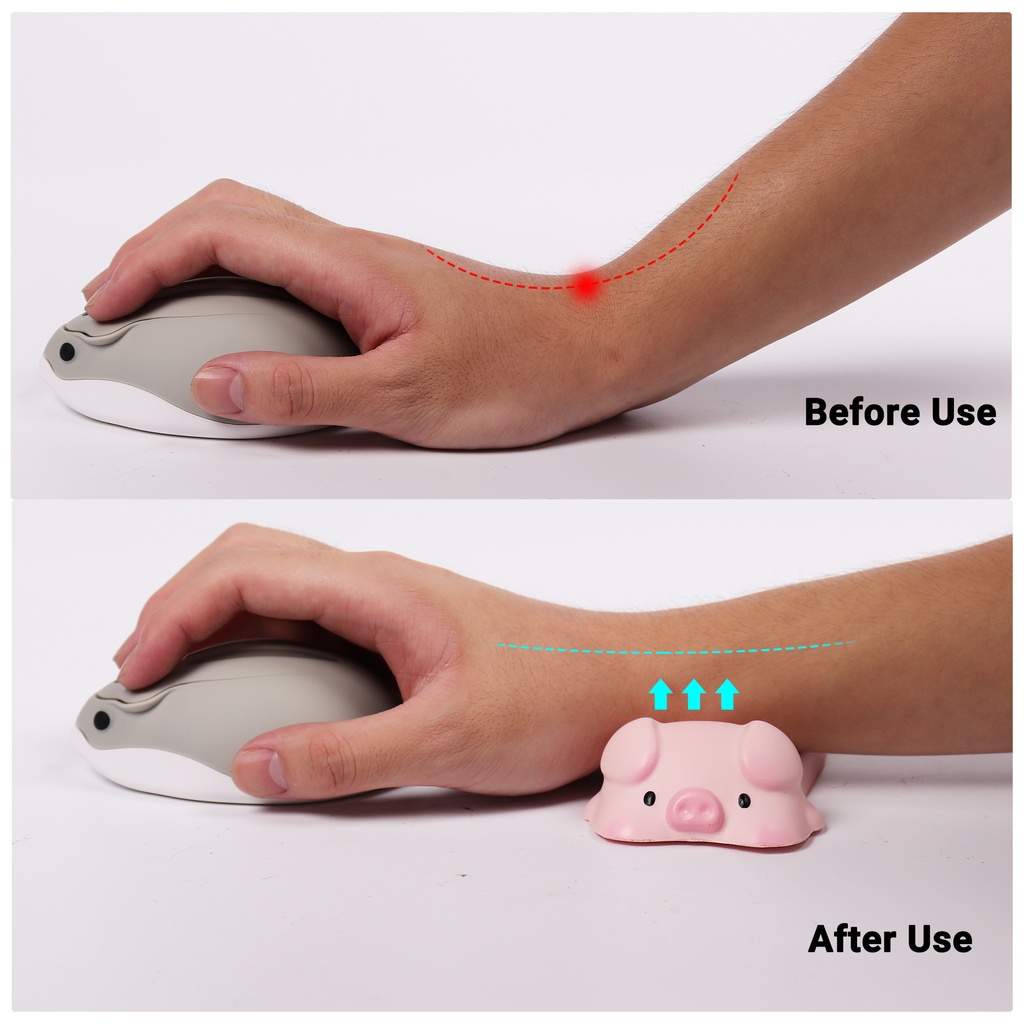 Tấm Lót Chuột PU Chống Trượt Có Đệm Gác Cổ Tay Cho Máy Tính