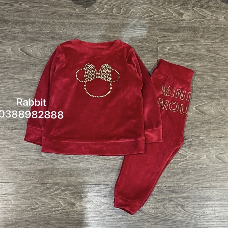 Bộ nhung đỏ Minnie đính đá