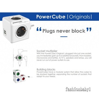 Powercube Creative Cube Socket Power Strip Socket EU Plug Power Strip USB Multi Smart Plug Conversion Socket
