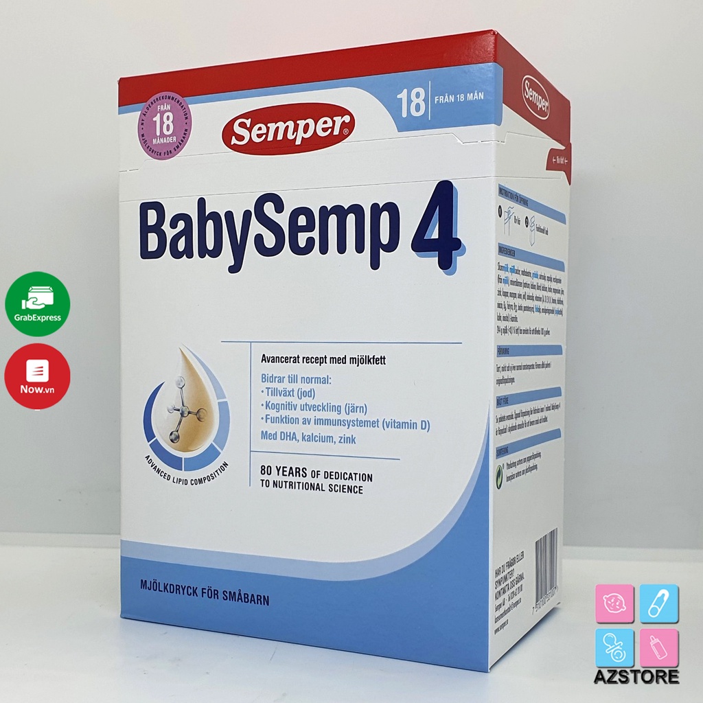 Sữa bột Semper Thụy Điển 800g từ số 1-4 800gr DATE MỚI - MẪU MỚI