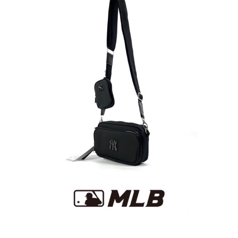 Túi Đeo Chéo MLB Đen NY CrossBag Sling Mini 2024 Chất Liệu Da Si Cao Cấp Chống Nước BÁNH MÌ STORE TÚI ĐEO CHÉO