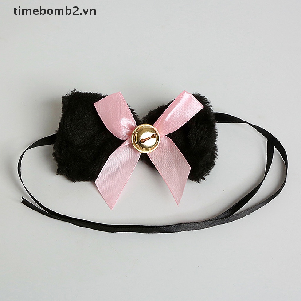 Bộ Vòng Đeo Cổ + Vòng Tay + Băng Đô Tai Mèo + Nơ Ren Hóa Trang Lolita Thời Trang Mới {NEW} Lolita Cho Bé Gái