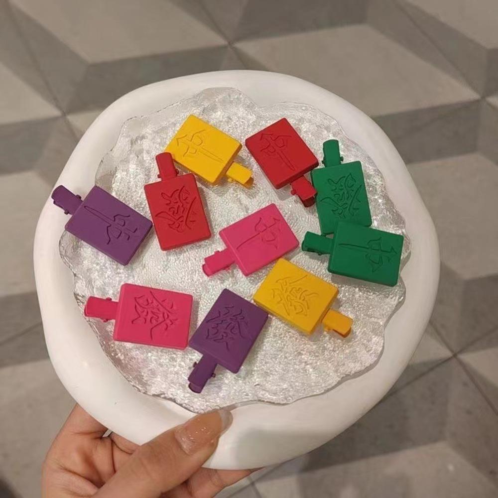 TWINKLE Kẹp Tóc Mỏ Vịt Hình Dạng Hình Học Đơn Giản Mừng Năm Mới Trung Hoa Cá Tính Dành Cho Bạn Nữ