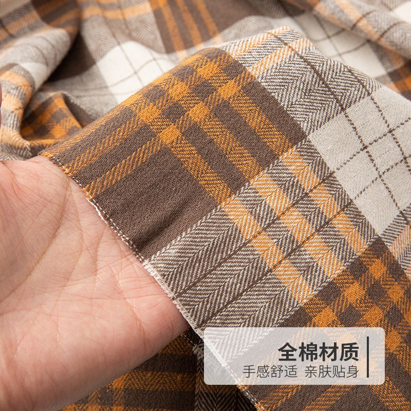 Vải Cotton Cao Cấp Họa Tiết Sọc Caro Dùng May Áo Khoác / Đầm Sơ Mi