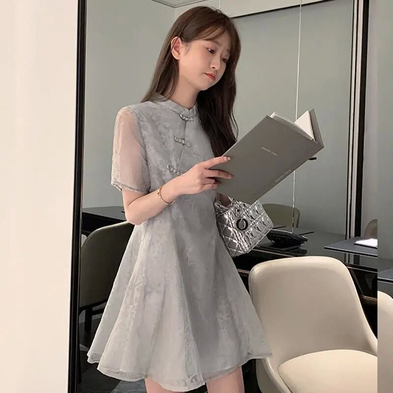 Đầm Sườn Xám Cách Tân Phong Cách Thời Trang Mùa Hè Mới 2022