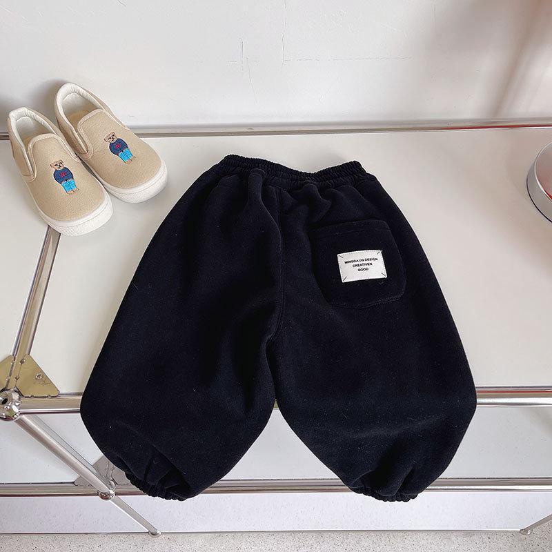 Quần Dài Hai Lớp Dày Dặn Dáng Rộng Thời Trang Thu Đông Cho Bé Trai Và Gái