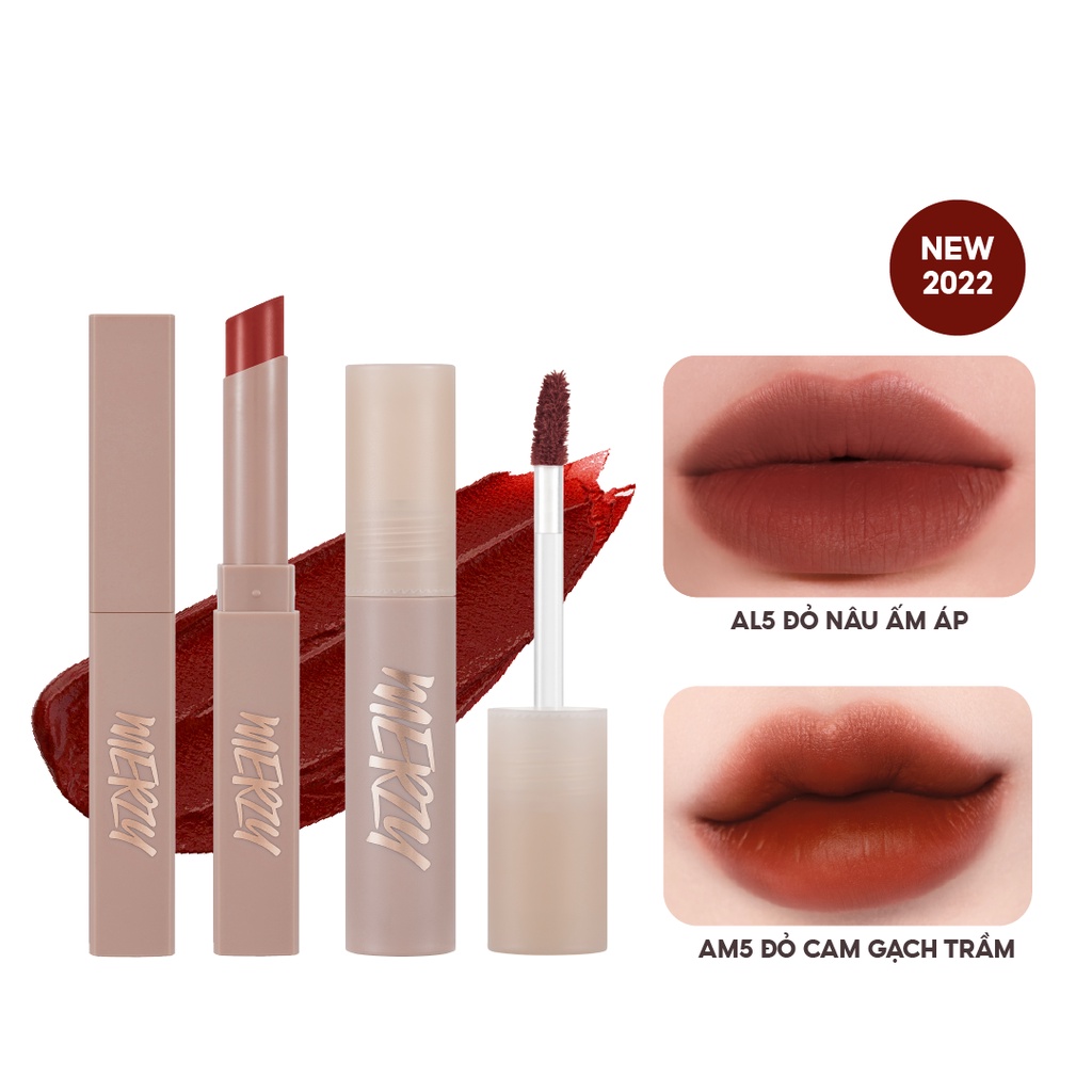 Son Thỏi Lì, Lên Màu Chuẩn, Mịn Mượt Nhẹ Môi Merzy Academia Cotton Lipstick 1.8g
