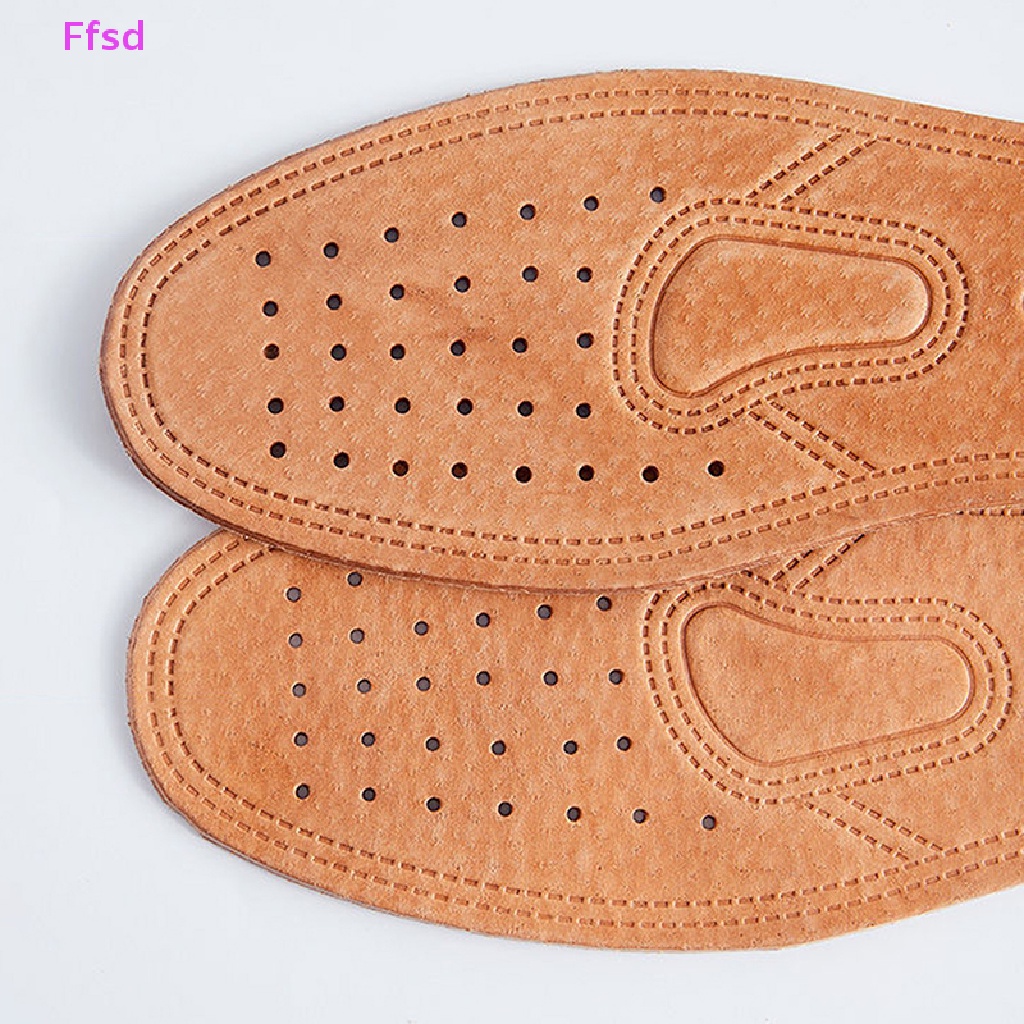 1 Cặp Đế Lót Giày Bằng Da Siêu Mỏng Thoáng Khí Thấm Hút Mồ Hôi Thay Thế Tiện Dụng