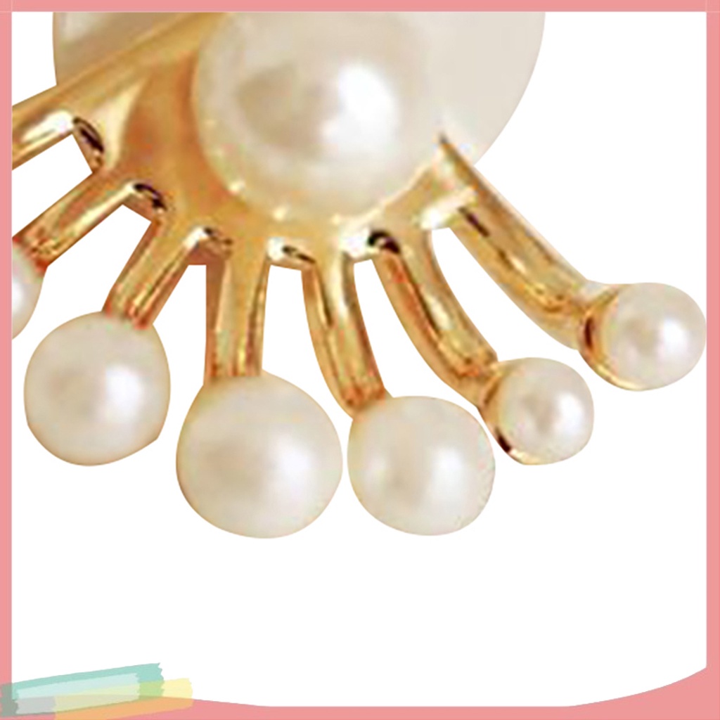 1 đôi bông tai đính ngọc trai giả thời trang nữ tính