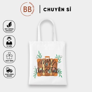 TÚI TOTE " VUÔNG" VẢI CANVAS ĐEO VAI XÁCH BALO LÊN VÀ ĐI