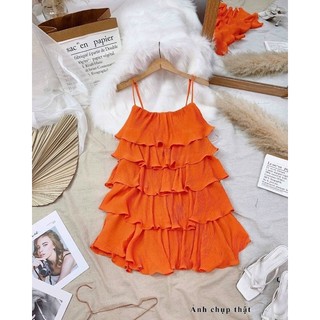 Đầm 2 dây tầng
