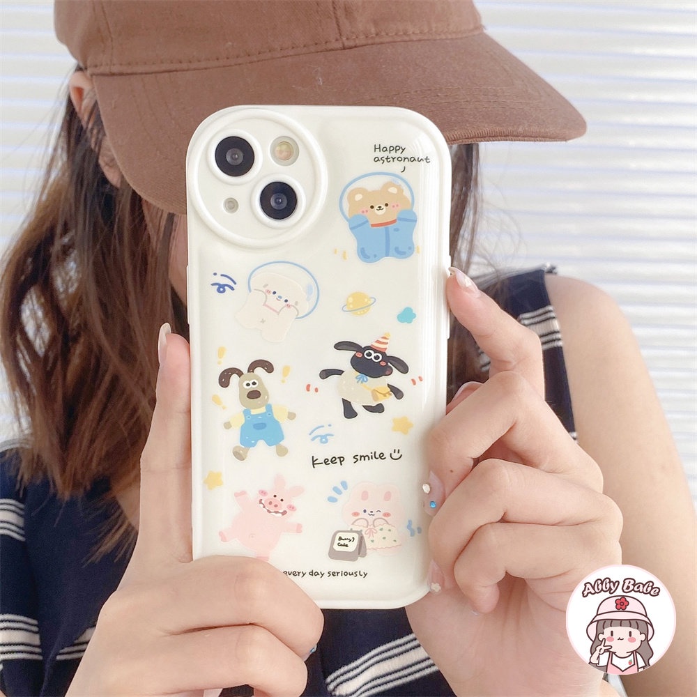 Ốp Điện Thoại TPU Mềm Chống Sốc In Hình Cừu Hoạt Hình Cho IPhone 14 Pro Max 11 7Plus 13 12 11 Pro Max X XS XR
