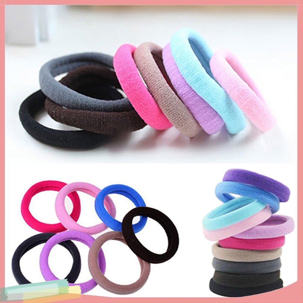 Bộ 10 Thun Buộc Tóc Đàn Hồi Nhiều Màu Sắc