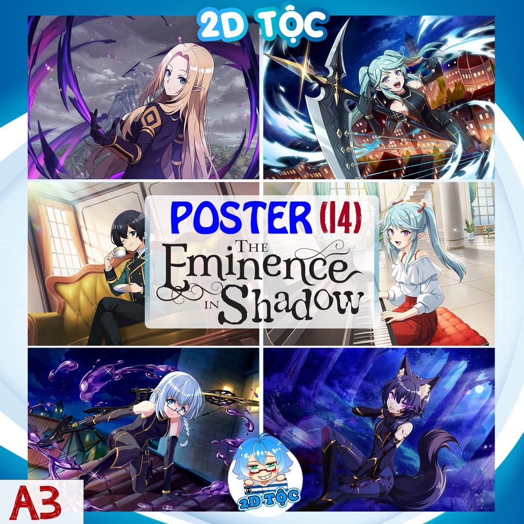 TRANH POSTER A3 dán tường Ta Muốn Trở Thành Chúa Tể Bóng Tối (14) - 2D Tộc Shop
