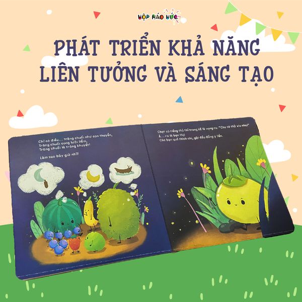 Hộp Háo Hức Mặt Trăng Kỳ Diệu cho bé từ 0 - 3 tuổi gồm 3 cuốn sách và trò chơi Một Với Một Là Đôi