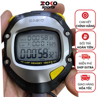 Đồng hồ bấm giờ casio hs-70w chính hãng , bấm giây 100 lap , chịu nước 50m - zoko sport