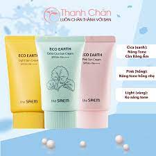 Kem Chống Nắng the Saem Eco Earth Sun Cream 50g Nâng Tone, Cân Bằng Ẩm