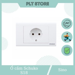 Ổ cắm schuko 16a tiếp đất sino s18/16 dòng s18