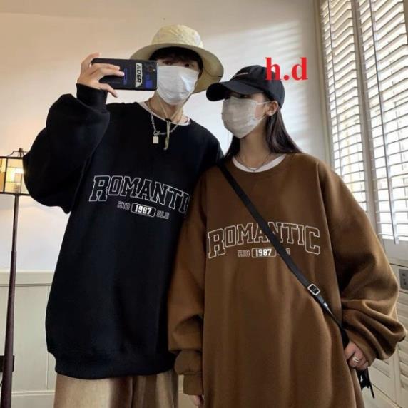 Áo Sweater roma Unisex nam nữ tay lỡ Oversize form rộngThời trang Thu đông ấm áp, nỉ cotton ko bai xù, ấm áp