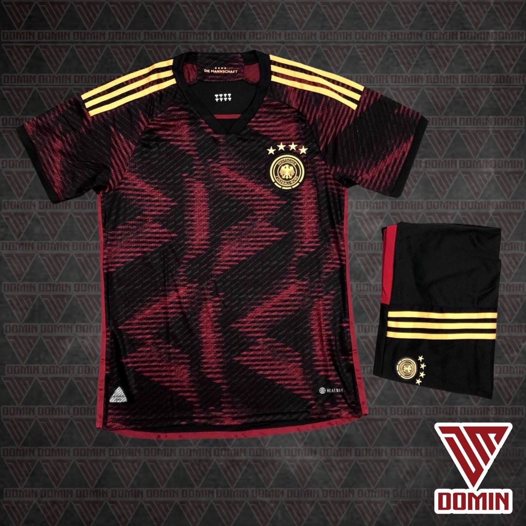 Bộ quần áo đá bóng Đức sân khách WC 2022, Áo đá bóng nam vải mè thấm hút mồ hôi