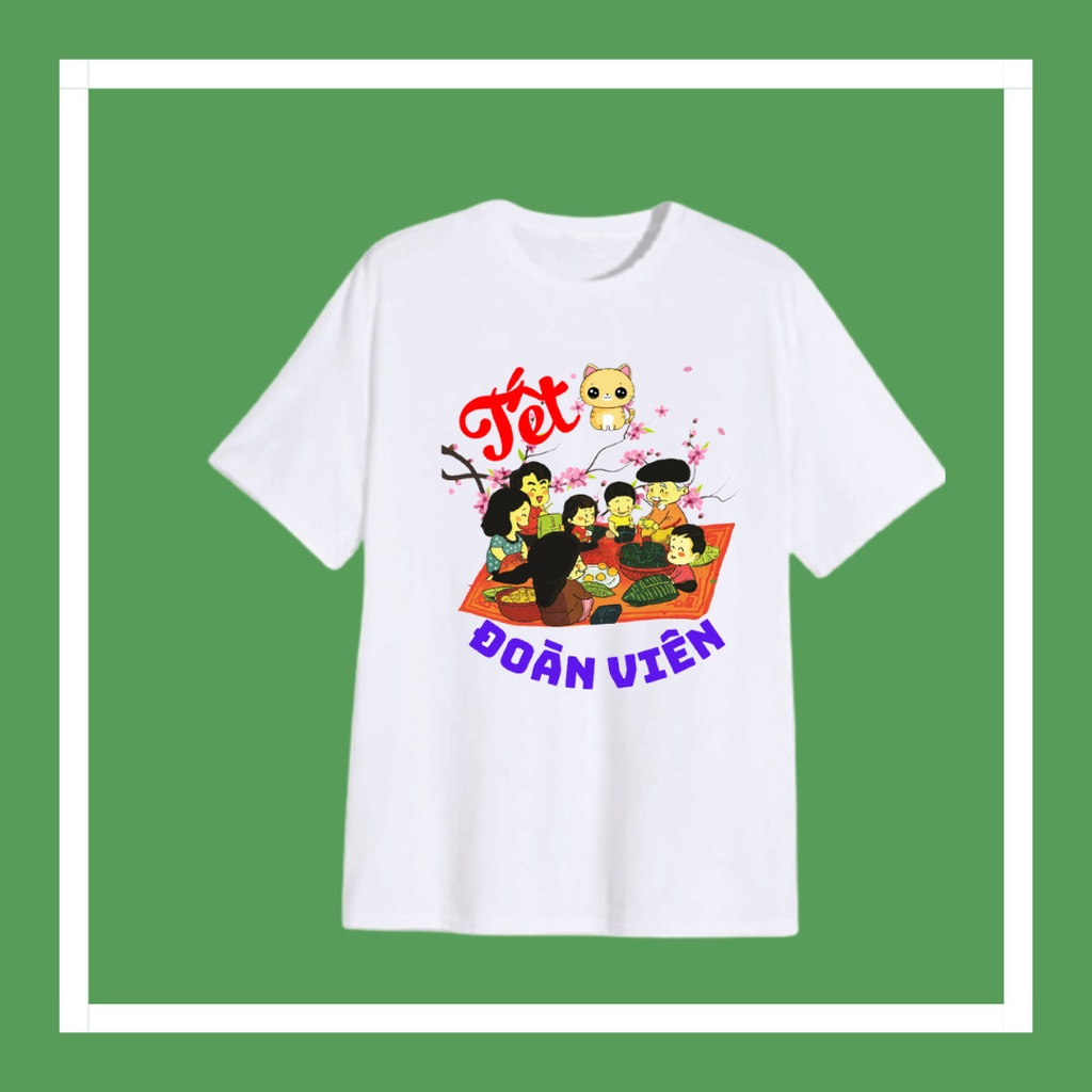 Áo Phông trẻ em mẫu Tết Đoàn Viên 2023 vui nhộn, đủ màu sắc, đủ size áo từ 10kg đến 90kg