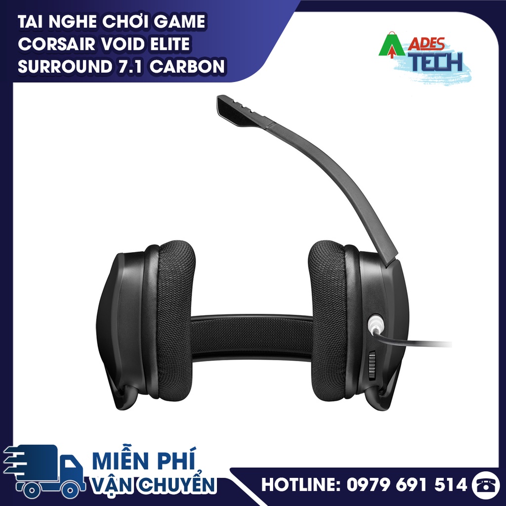 ✔️Tai nghe gaming CORSAIR VOID ELITE Surround 7.1 Carbon / Cherry -Khung kim loại✔️Bảo hành 24 tháng