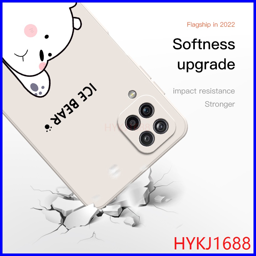 Ốp lưng Samsung A12 ốp lưng Samsung A22 4G Samsung M12 Samsung M22 4G Ốp Điện Thoại tpu Silicon Hình Gấu Và Mũ Thời Trang Cho Samsung A12 A22 M22 4G M12 F12 HBX