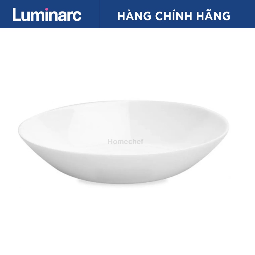 Bộ đĩa (dĩa) thủy tinh sâu lòng Luminarc Diwali 6 chi tiết 20cm - N3605*6, dùng lò vi sóng, máy rửa bát