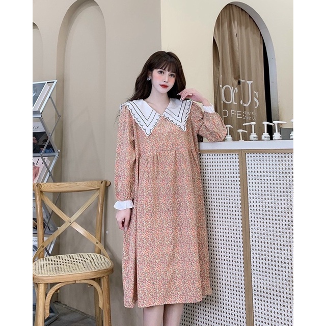 ĐẦM BẦU HOẠ TIẾT HOA NHÍ DÁNG SUÔNG CỔ NHỌN