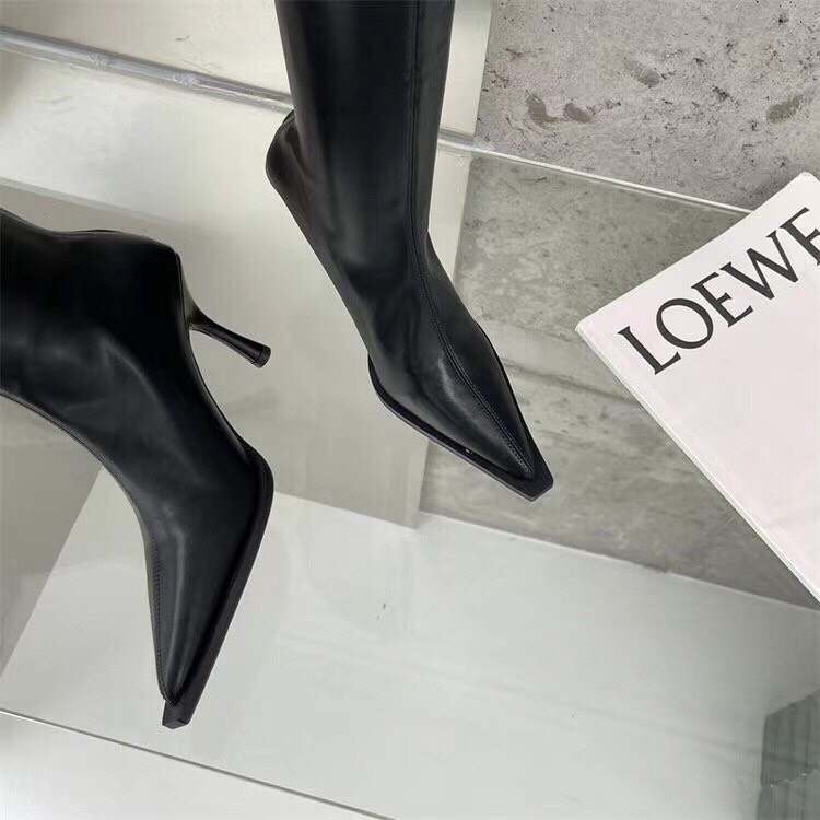 Bốt Đùi Da Lì Mềm Lót Nỉ Qua Gối Khóa Sau Gót 8cm 3 Màu Đen Trắng Kem Nâu Mã P60 Shop Phương Nhi Thời Trang Nữ