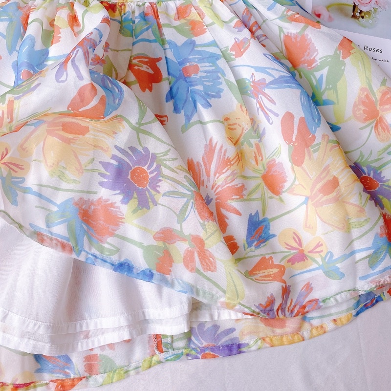 Váy von tơ tay bồng xinh xắn dành cho bé gái