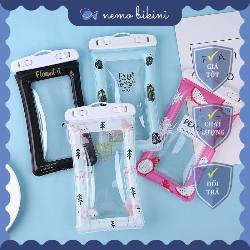 Túi đựng điện thoại chống nước đi bơi, có phao nổi Nemo Bikini - TDT1