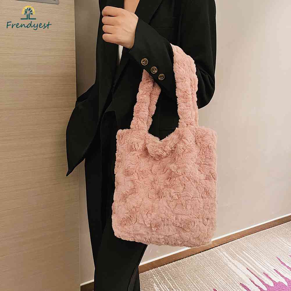 Túi Xách Lông Nhung Mềm Mại Thời Trang Thu Đông Cho Nữ