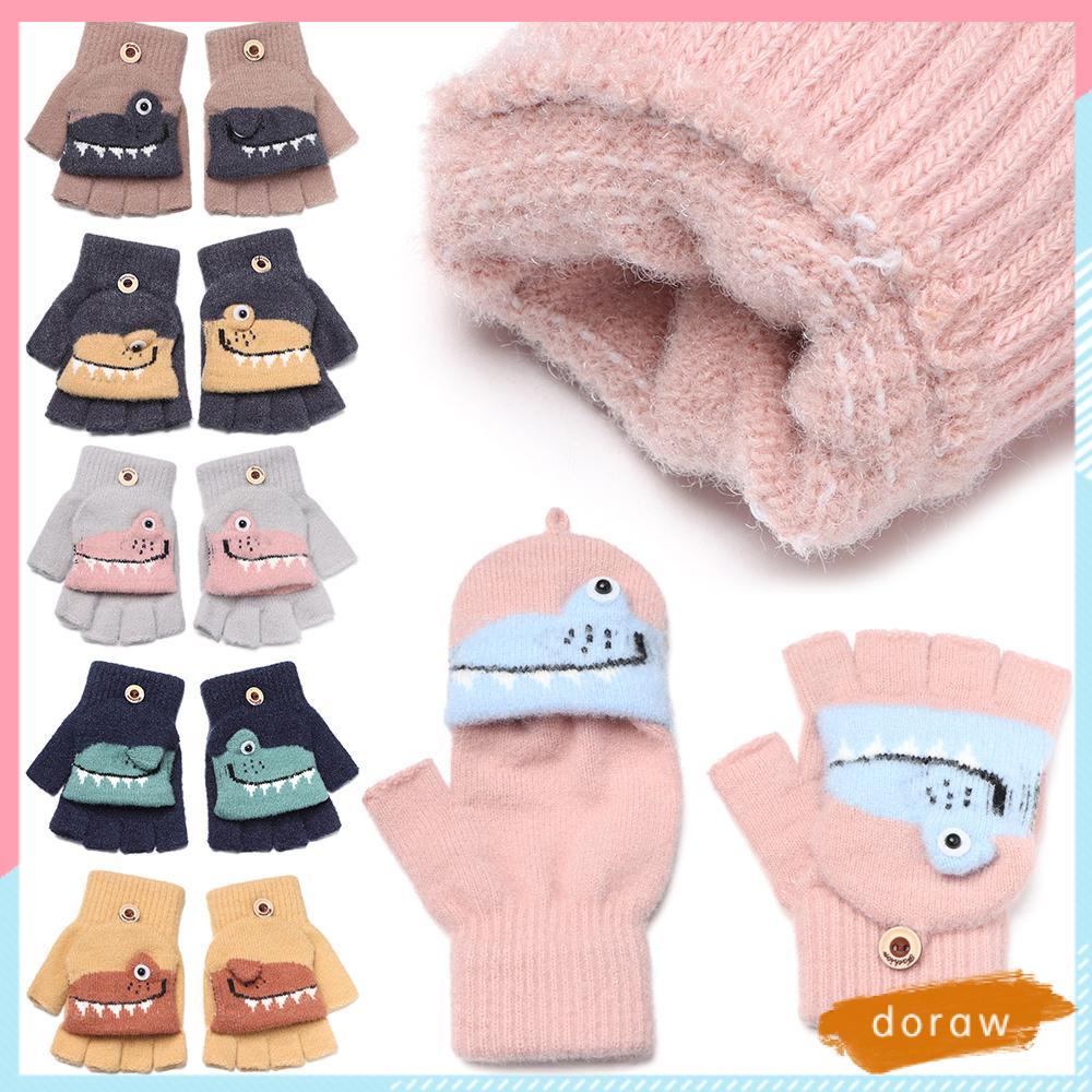 1 Đôi Găng Tay Hở Ngón Dày Dặn Dành Cho Trẻ Em 5-12 Tuổi