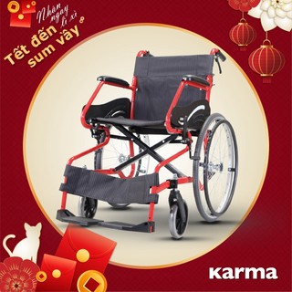 [Chính Hãng KARMA] Xe Lăn SOMA 103 Bằng Nhôm Cơ Bản Đệm Có Thể Tháo Rời Để Làm Sạch (kèm quà tặng)