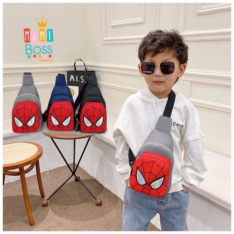Túi đeo chéo spiderman cho bé trai bé gái túi đeo trước ngực cho bé mini - ảnh sản phẩm 1