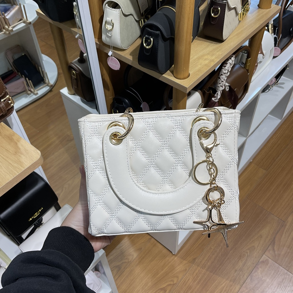 Túi đeo chéo vân thoi vuông - Hàng loại 1 - TB.Store DC480 19x15x9