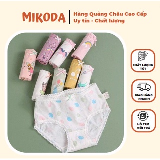 Set 4 quần chip tam giác bé gái quần lót trẻ em cotton cao cấp mềm mịn