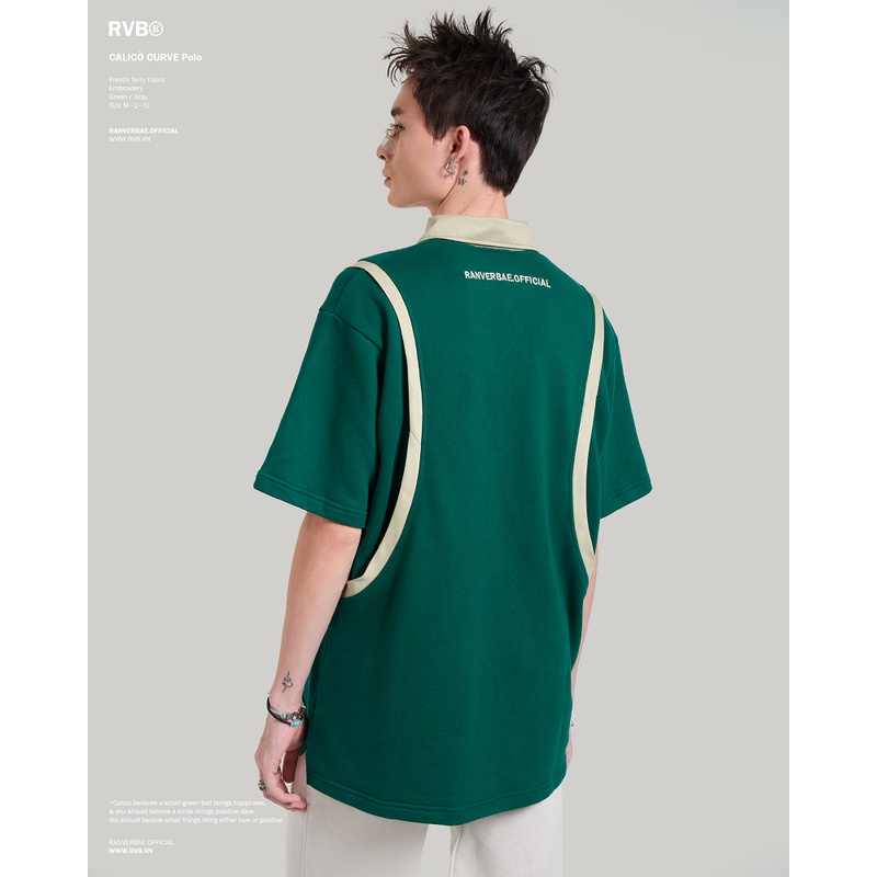 Áo POLO RANVERBAE CALICO Xanh