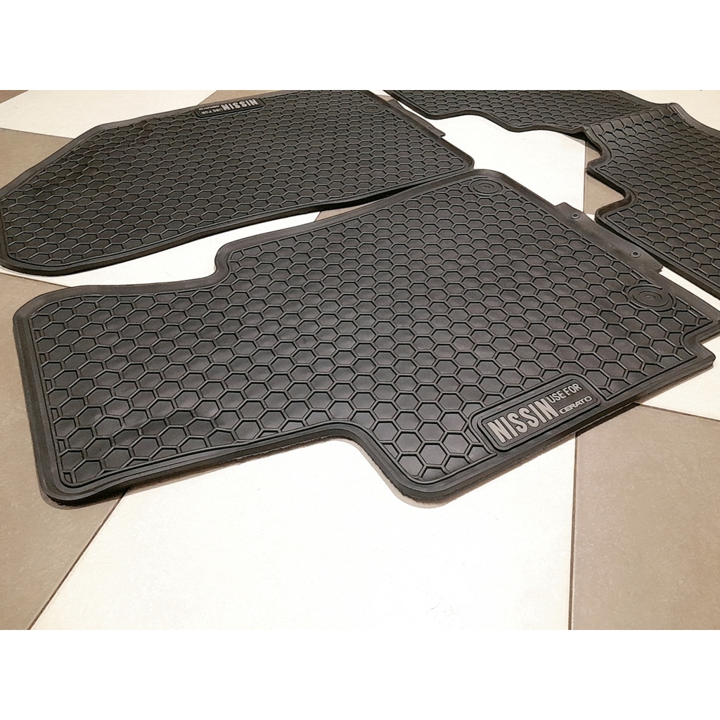 Thảm Sàn, Thảm Lót Sàn Cao Su Nissin Đúc Vân Tổ Ong Chuẩn Form Xe KiA Cerato/K3
