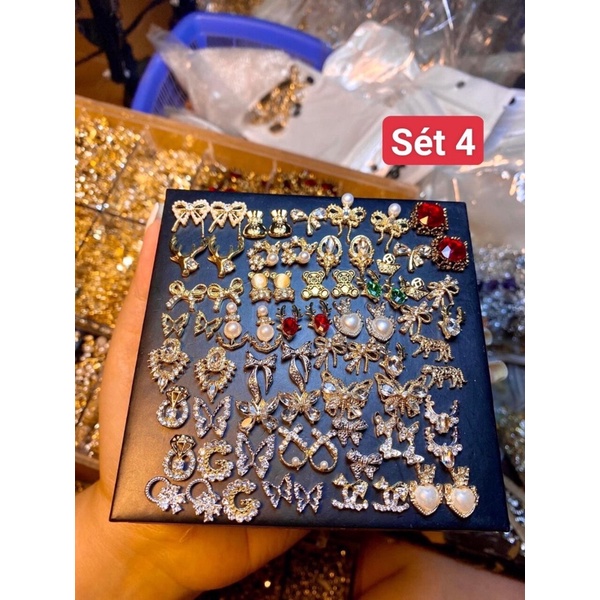 Set 4 Mix 70 Viên Charm Cao Cấp Trang Trí Móng